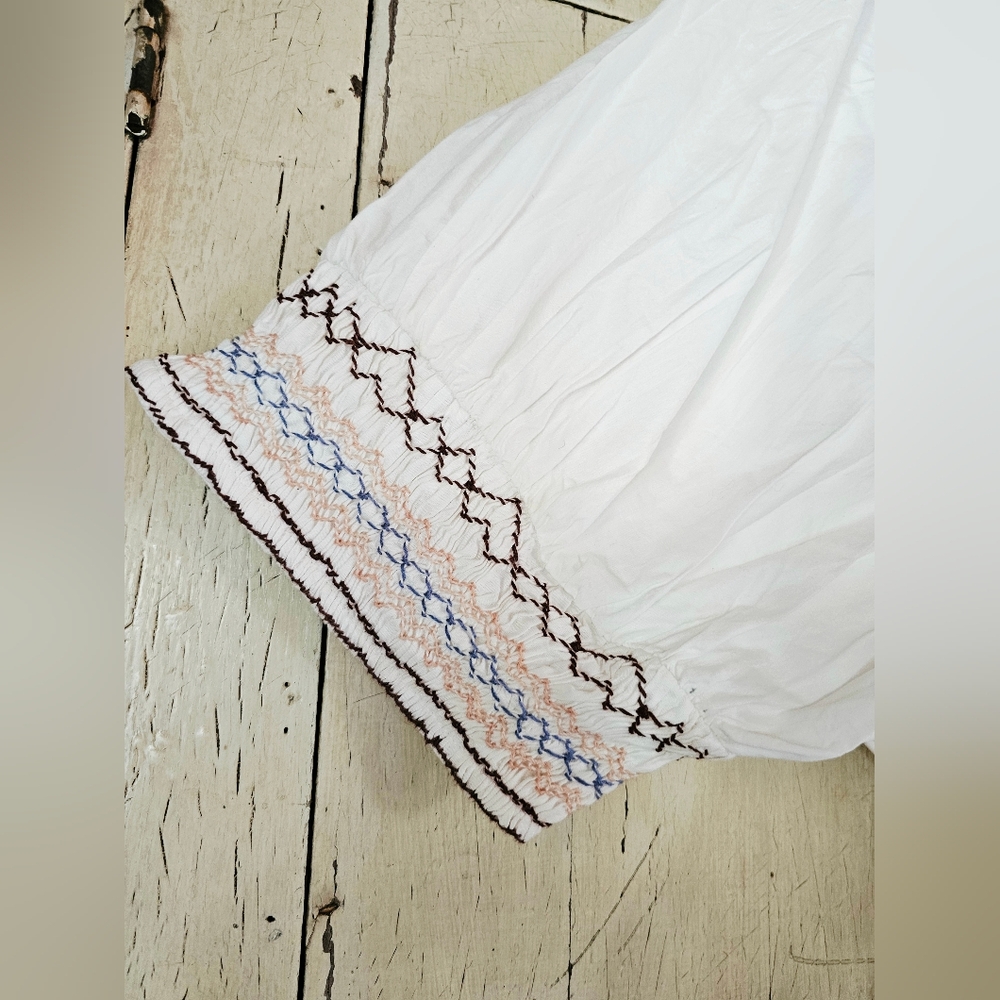 NEW Free People Where We Meet Embroidered Top Sz L - Picture 4 of 8